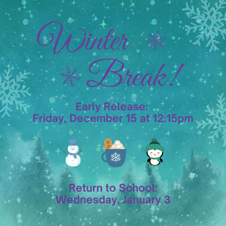 Monday Minute: Angel Tree, Winter Food Drive, Girls on the Run,Teacher Gifts, Extended Care Donations, Winter Break!